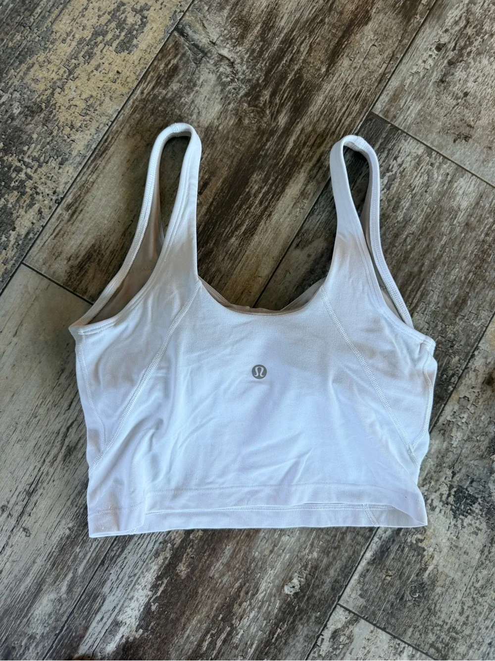 2 for $30 sale: Lululemon white align tank / longline sports bra - 6